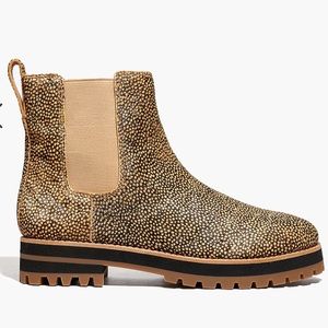 MADEWELL The Ivy animal print calf hair leather Chelsea boots